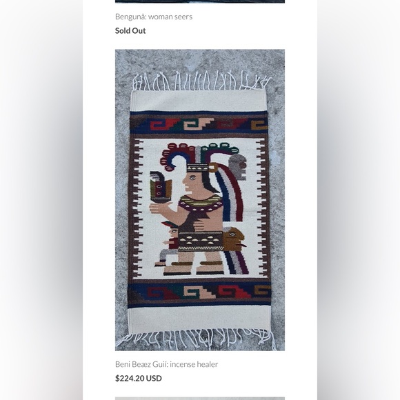 Wool tapestry handmade Mexico - Picture 13 of 13